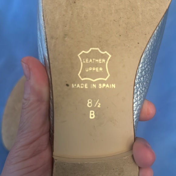 fs/ny silver leather horsebit mules size 8.5 - Picture 5 of 6